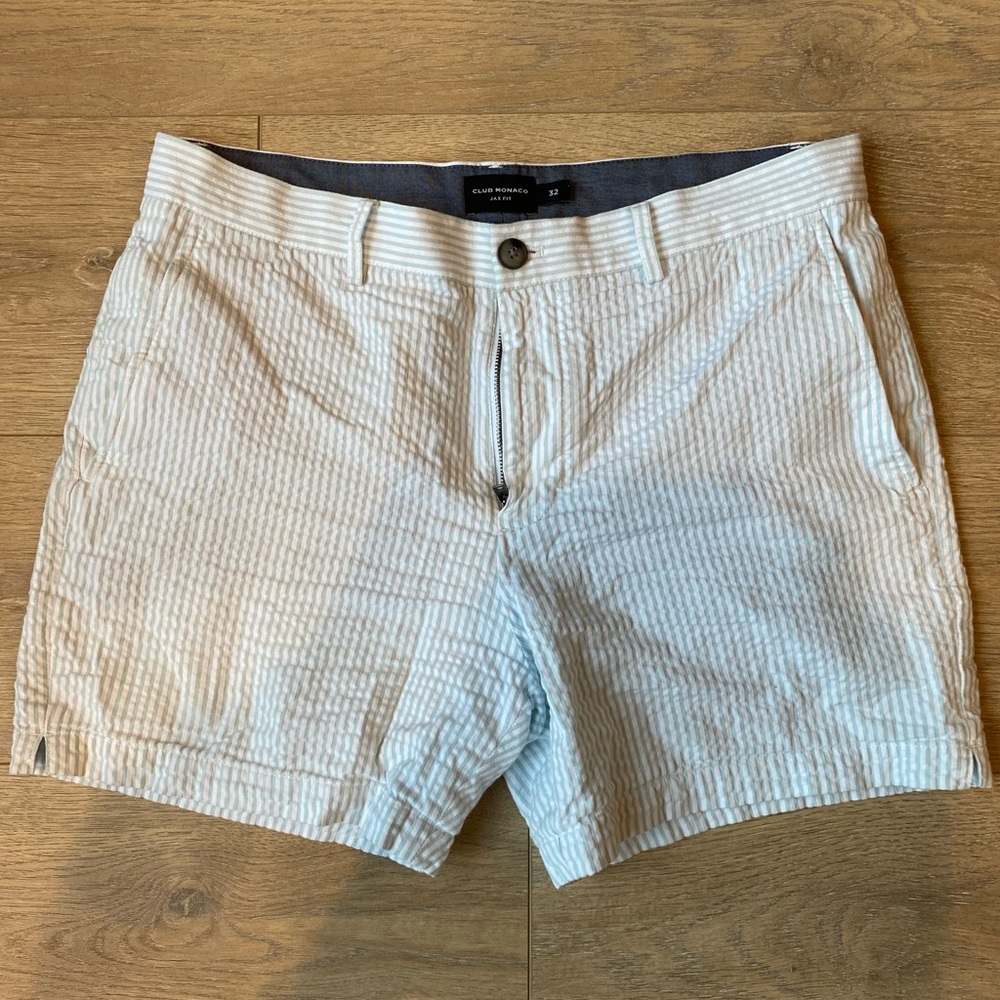 Club Monaco Seersucker shorts size 32
